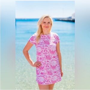 NWT Katherine Way Hyannis T-shirt dress in pink pony Katherine Way XXL